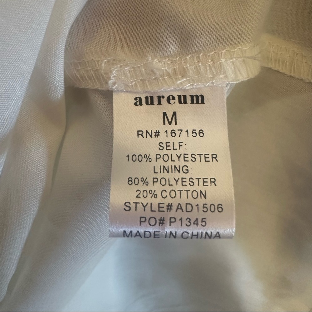 AUREUM White Blue Floral Midi Dress Size Medium - Picture 6 of 7